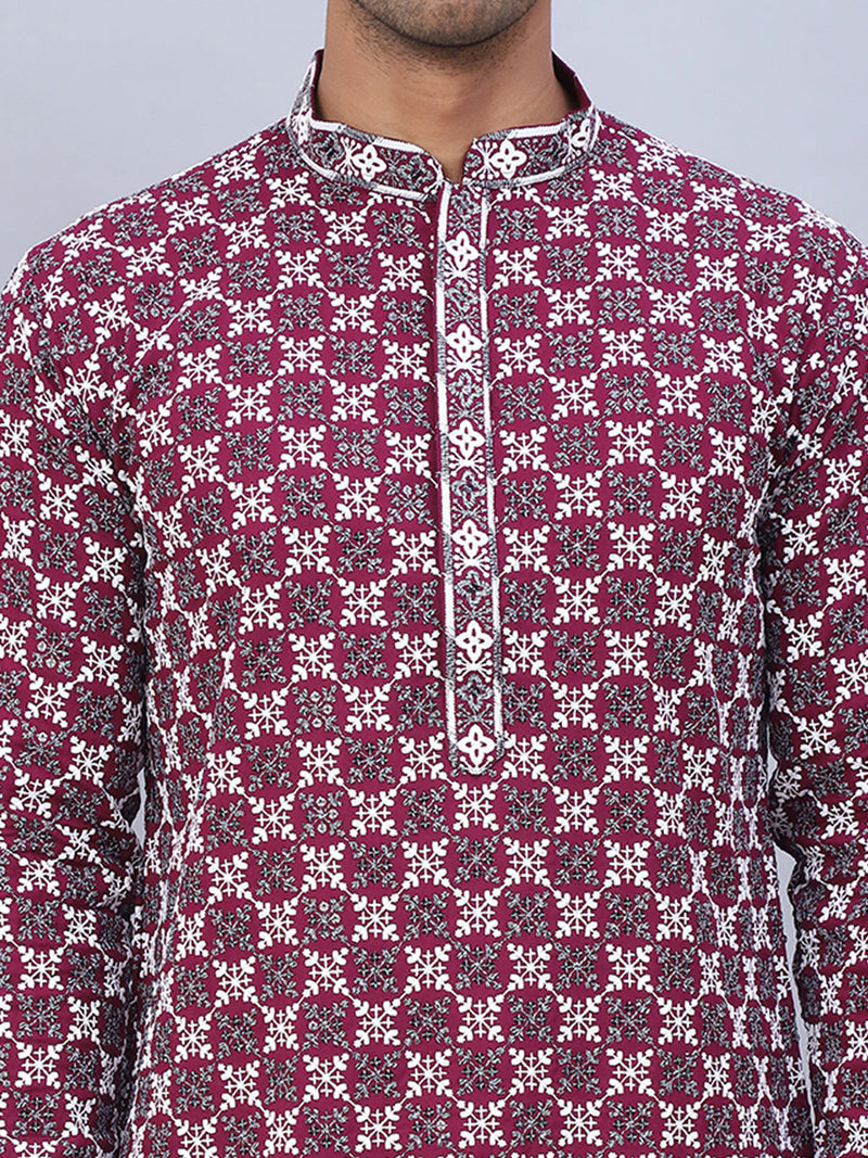 Embroidered Kurta Pyjama for Men