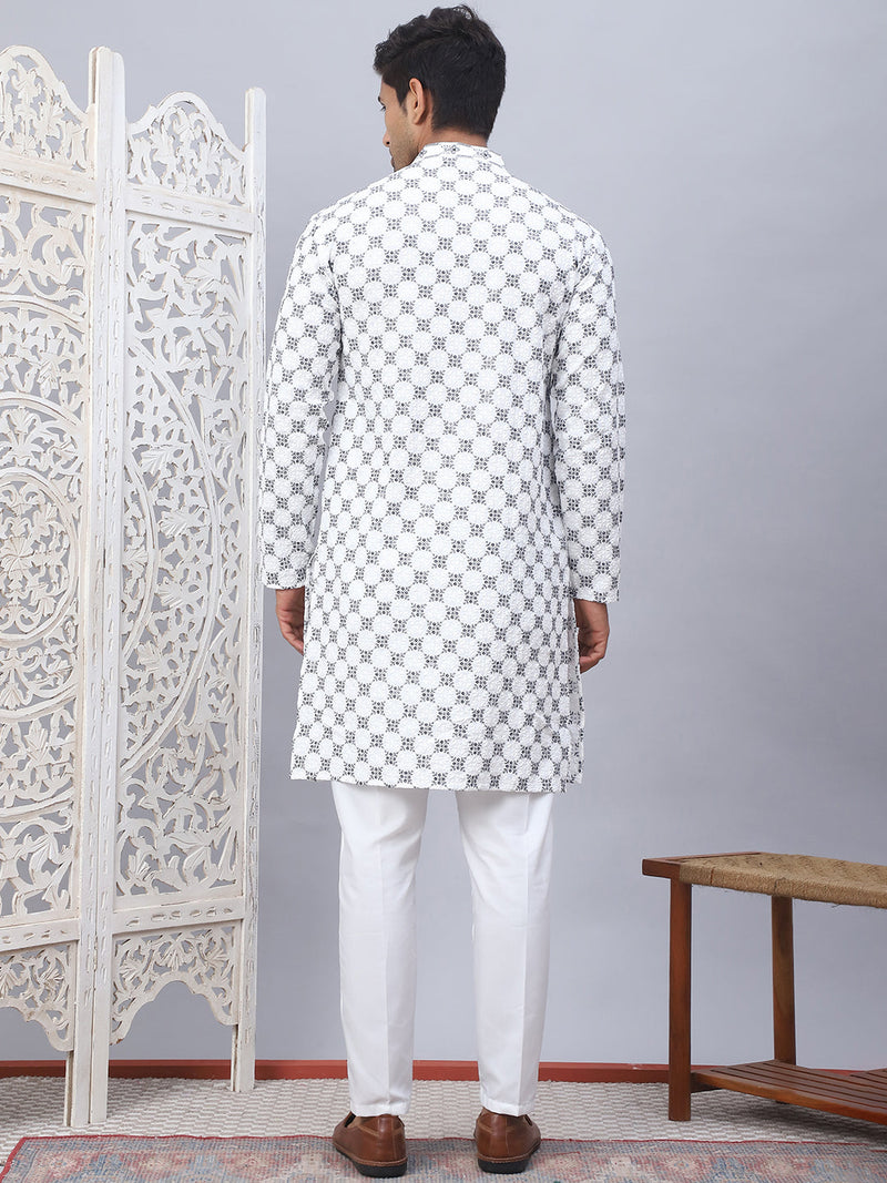 Embroidered Kurta Pyjama for Men