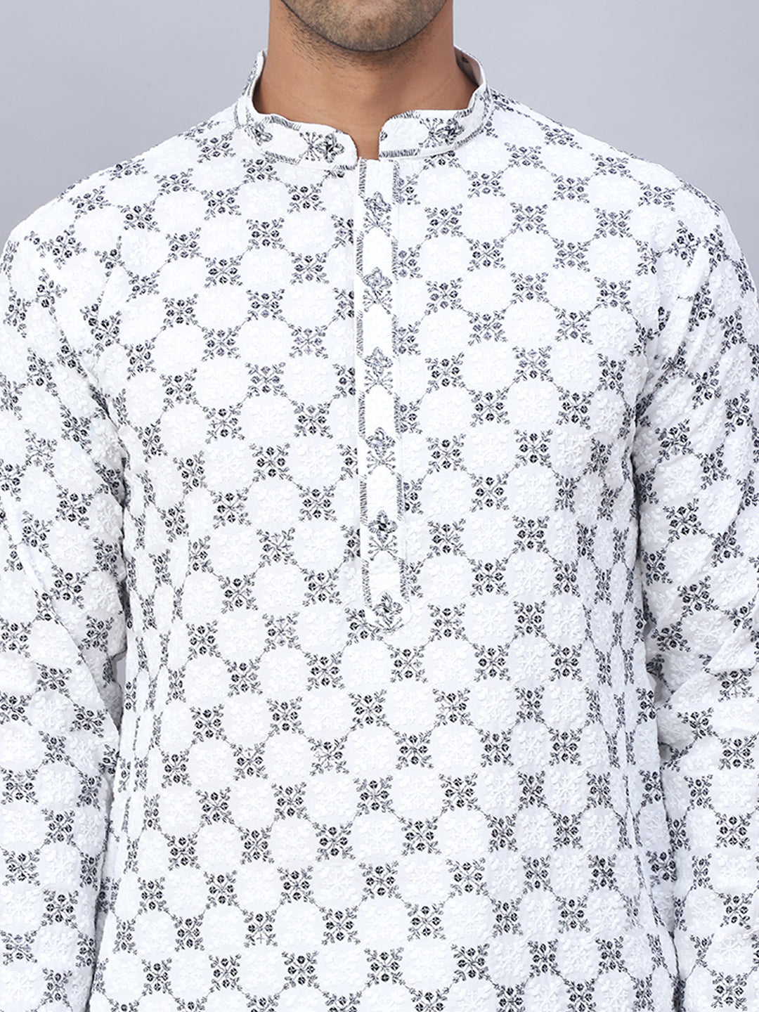 Embroidered Kurta Pyjama for Men