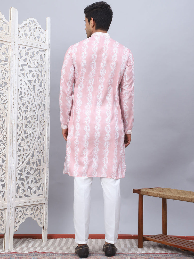 Tie-dye Embroidered & Sequin Kurta With Pyjama