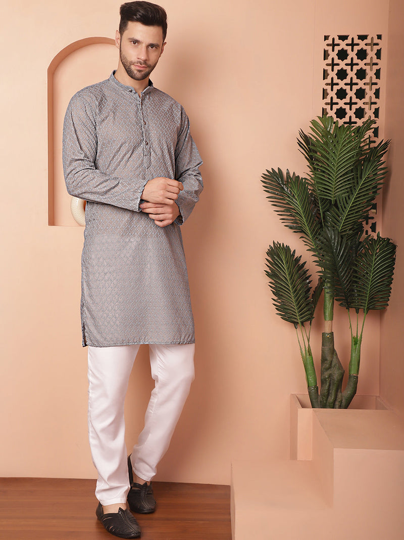 Chikankari Pure Cotton Kurta with Churidar