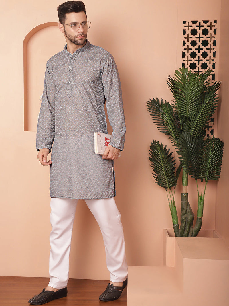 Chikankari Pure Cotton Kurta with Churidar