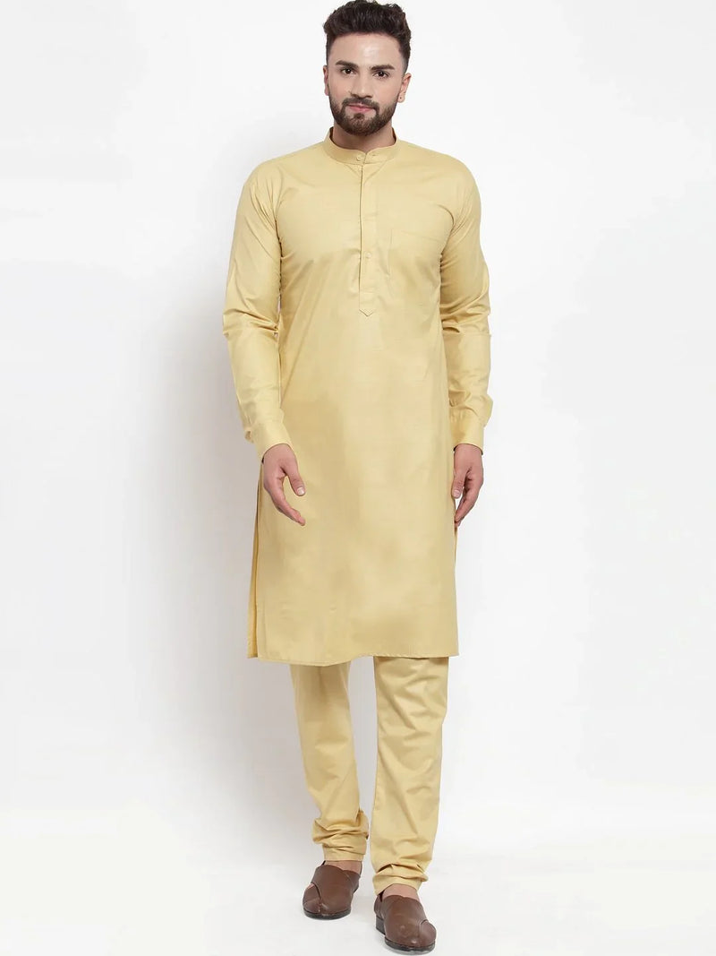 Jompers Men Beige Solid Kurta Only ( KO 592 Beige )