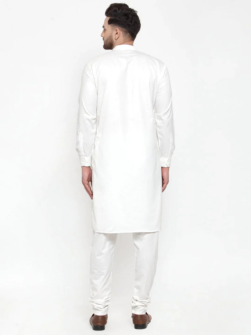 Jompers Men White Solid Kurta Only ( KO 592 White )