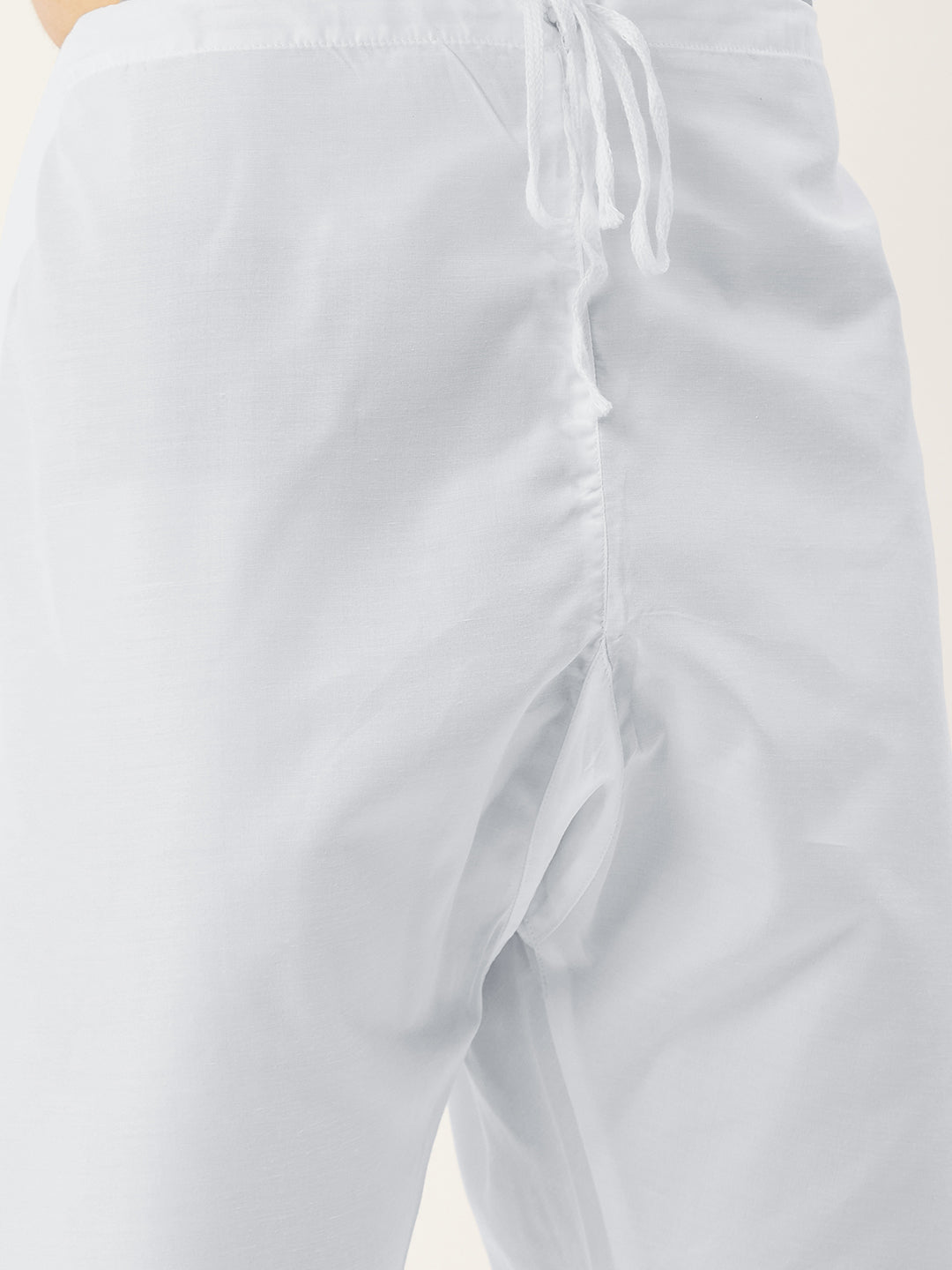 Jompers Men's Blue Cotton Solid Kurta Pyjama