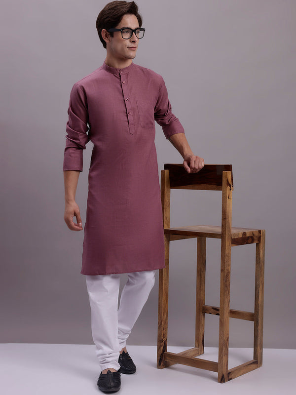 Men's Solid Cotton Kurta With Pyjamas