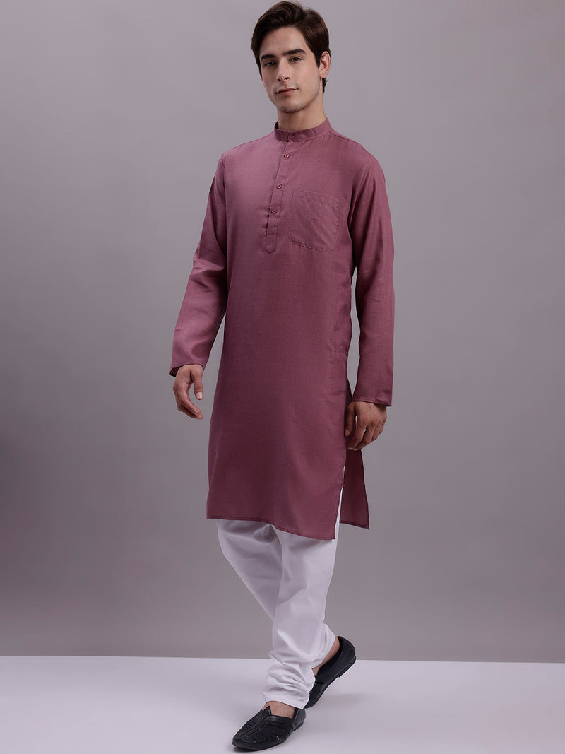 Men's Solid Cotton Kurta With Pyjamas