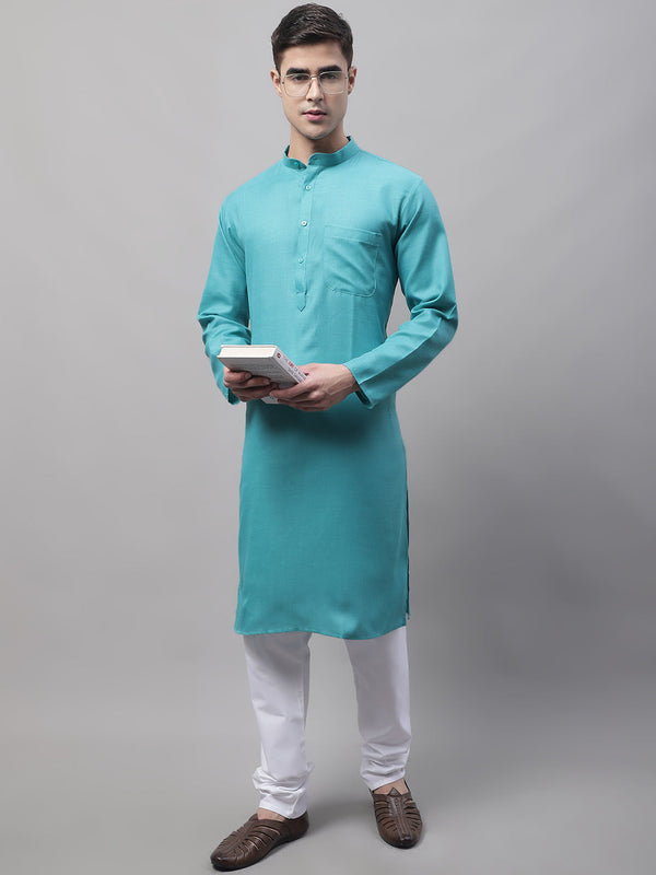 Jompers Men's Cotton Solid Kurta Payjama Sets