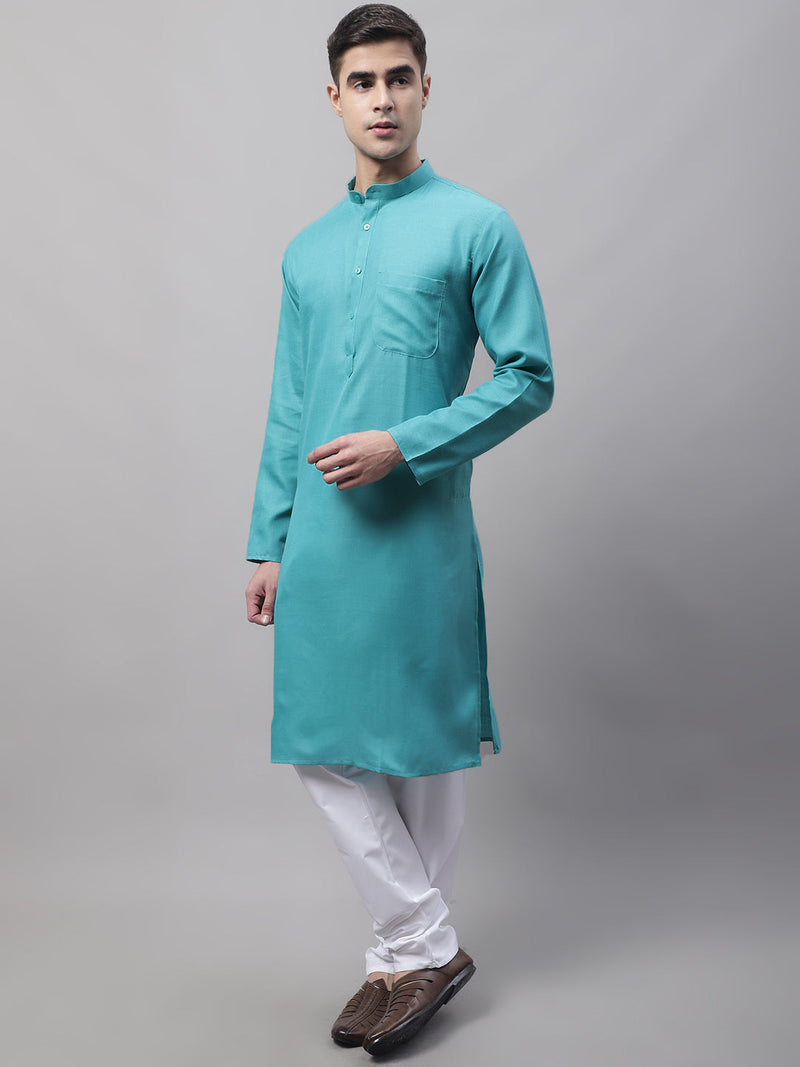 Jompers Men's Cotton Solid Kurta Payjama Sets