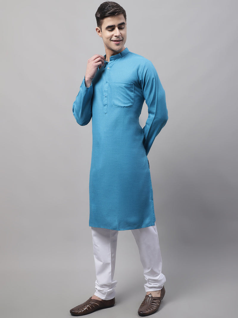 Jompers Men's Cotton Solid Kurta Payjama Sets