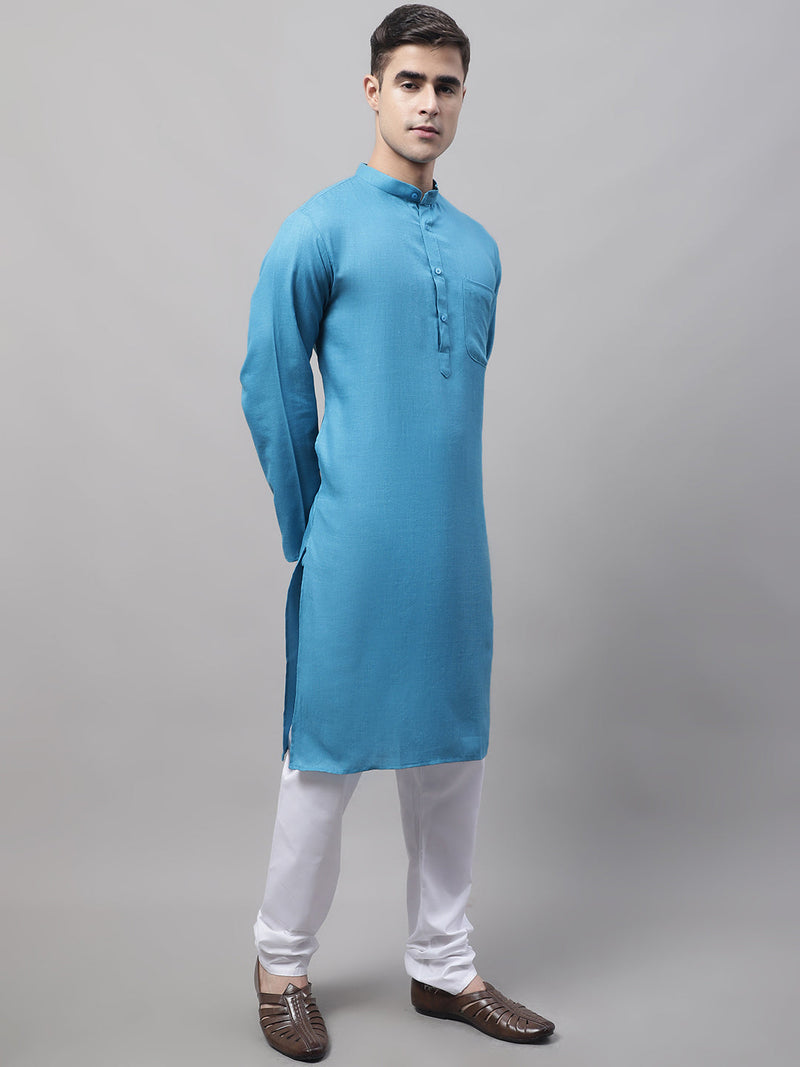 Jompers Men's Cotton Solid Kurta Payjama Sets