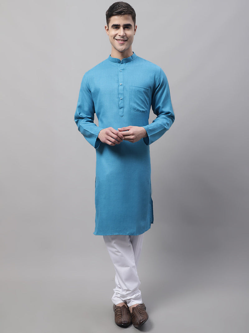 Jompers Men's Cotton Solid Kurta Payjama Sets