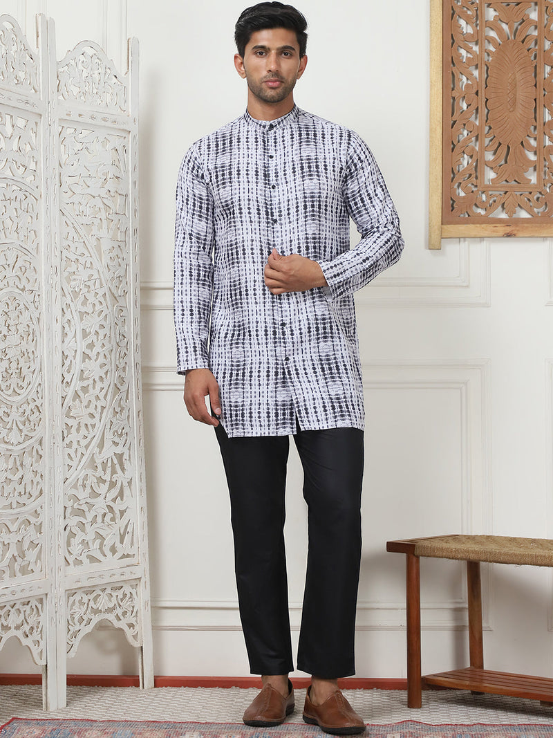 Printed front open Kurta With Trouser