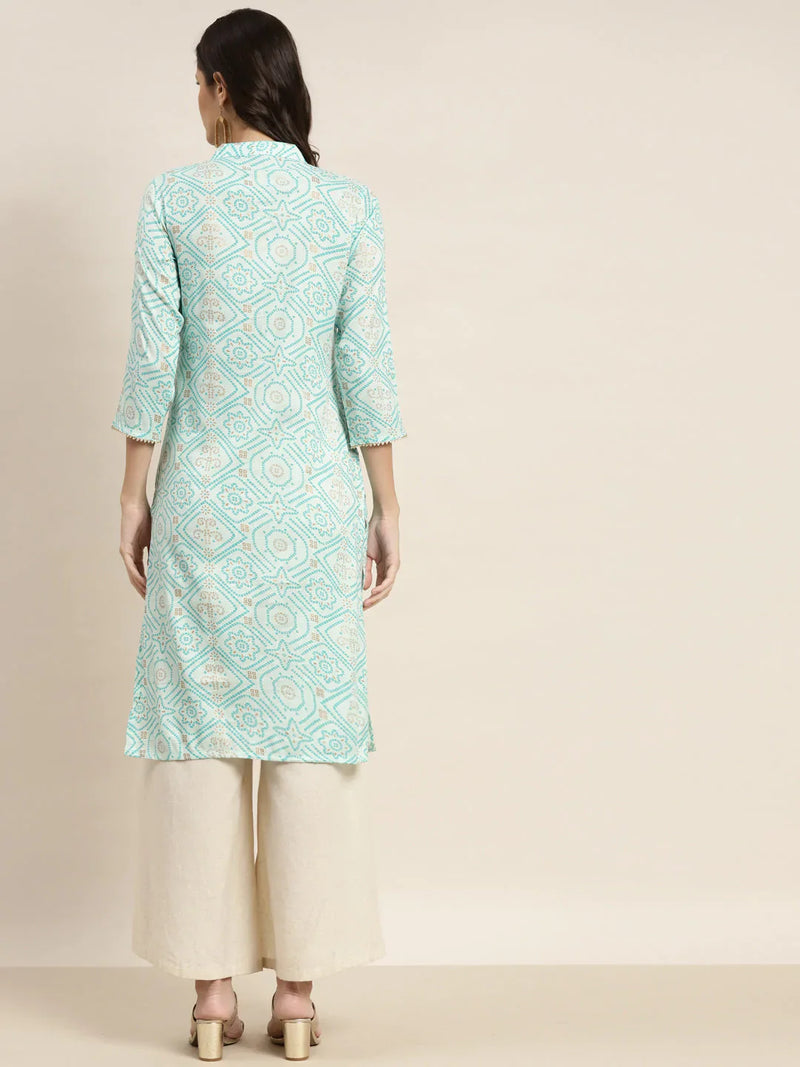 Printed Gotta Patti Kurta ( JOK 1469 Gren )