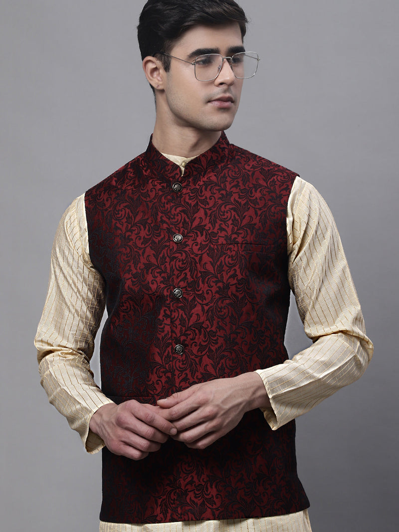 Jompers Men's Woven Jacquard Waistcoat