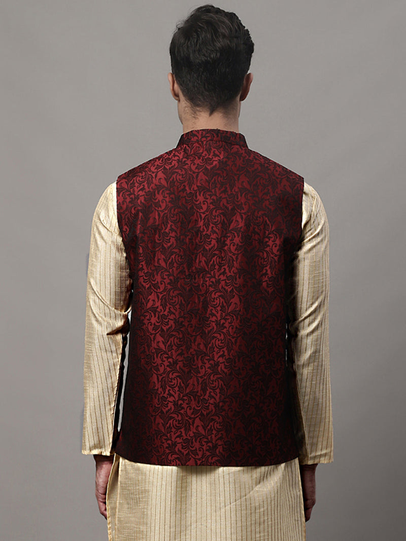 Jompers Men's Woven Jacquard Waistcoat