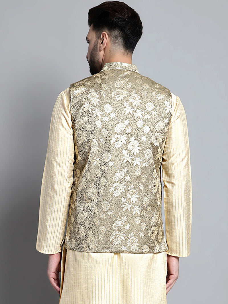 Men's Woven Design Nehru Jacket