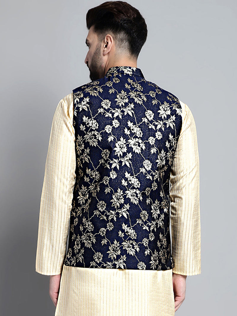 Men's Woven Design Nehru Jacket