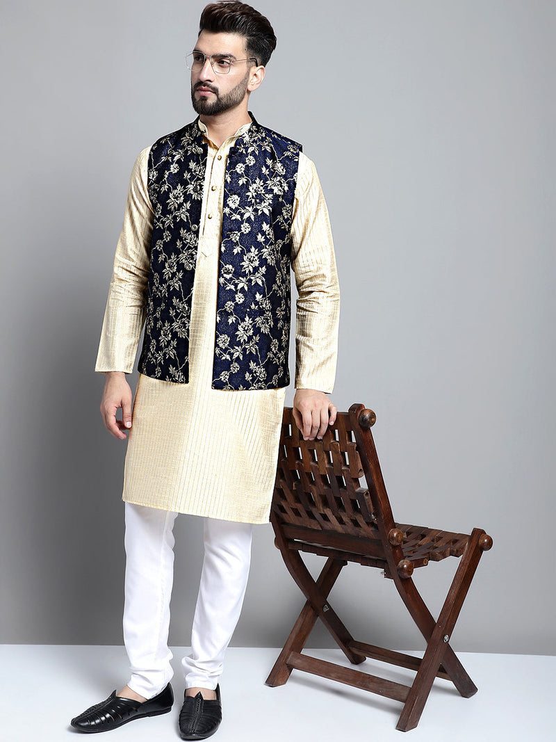 Men's Woven Design Nehru Jacket