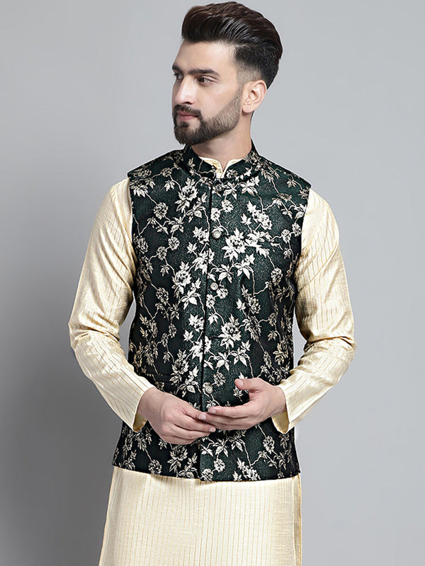 Men's Woven Design Nehru Jacket