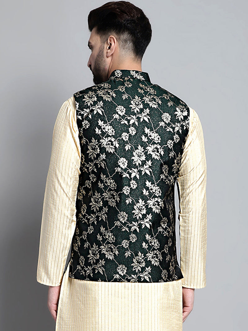 Men's Woven Design Nehru Jacket