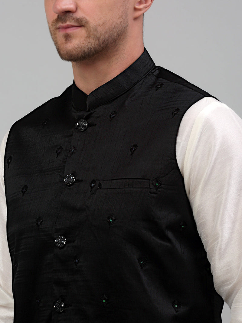 Men's Embroidered Nehru Jacket