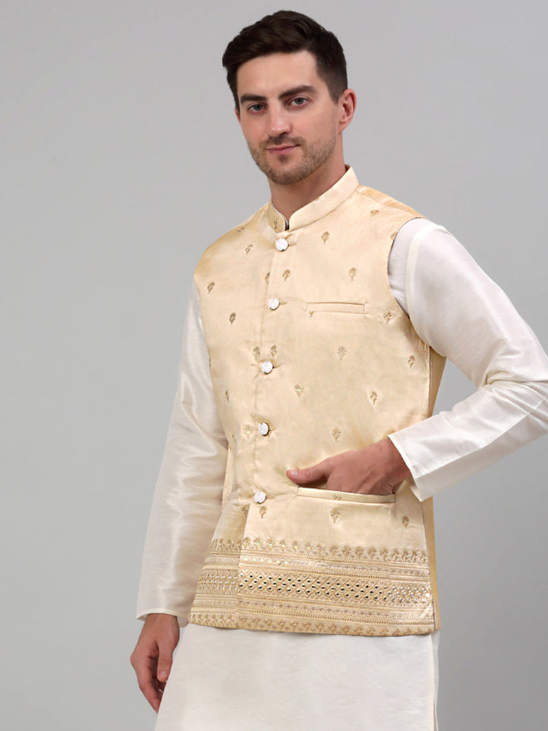 Men's Embroidered Nehru Jacket