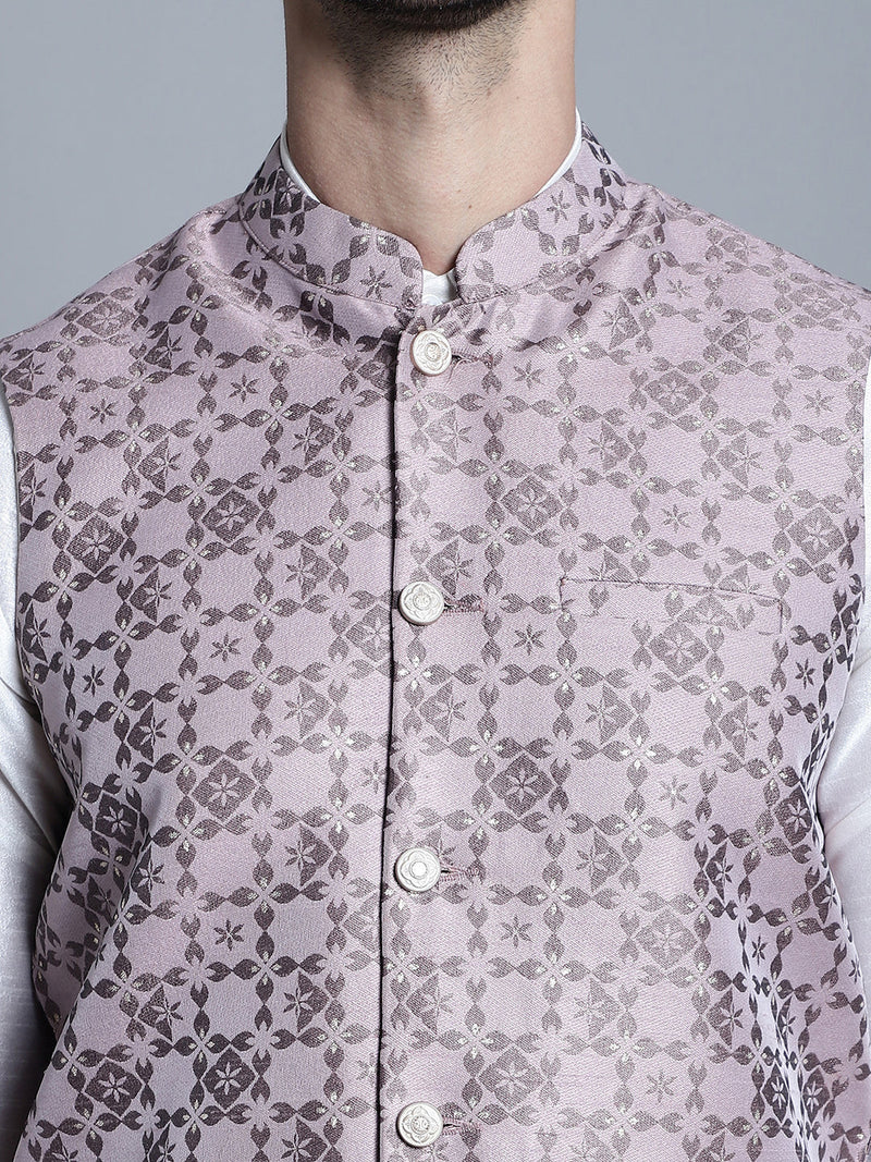 Men's Woven Design Nehru Jacket