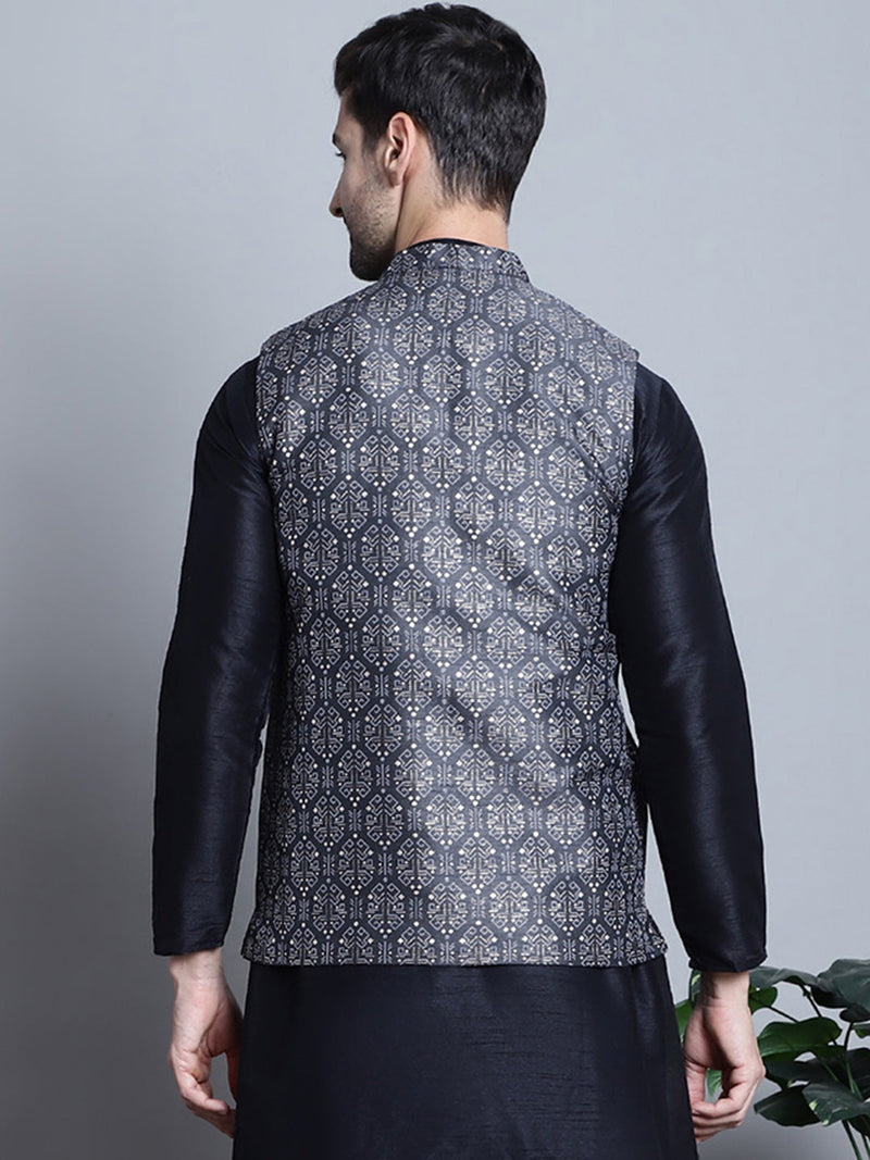 Men's Printed Nehru Jacket