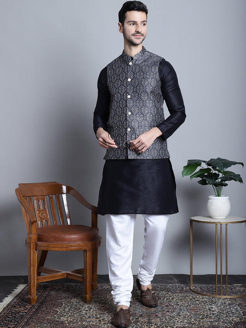 Men's Printed Nehru Jacket