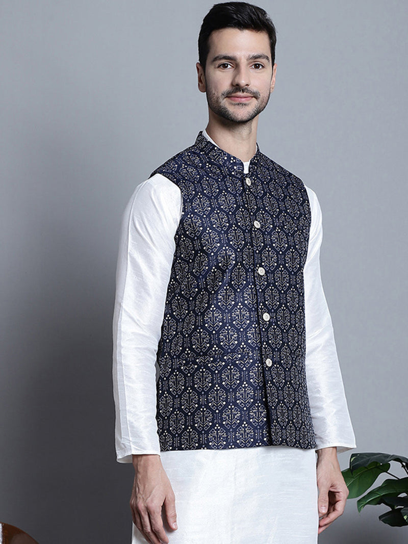 Men's Printed Nehru Jacket