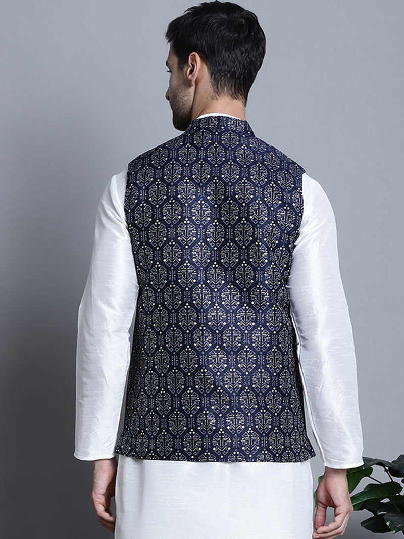 Men's Printed Nehru Jacket