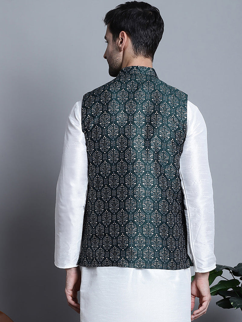 Men's Printed Nehru Jacket