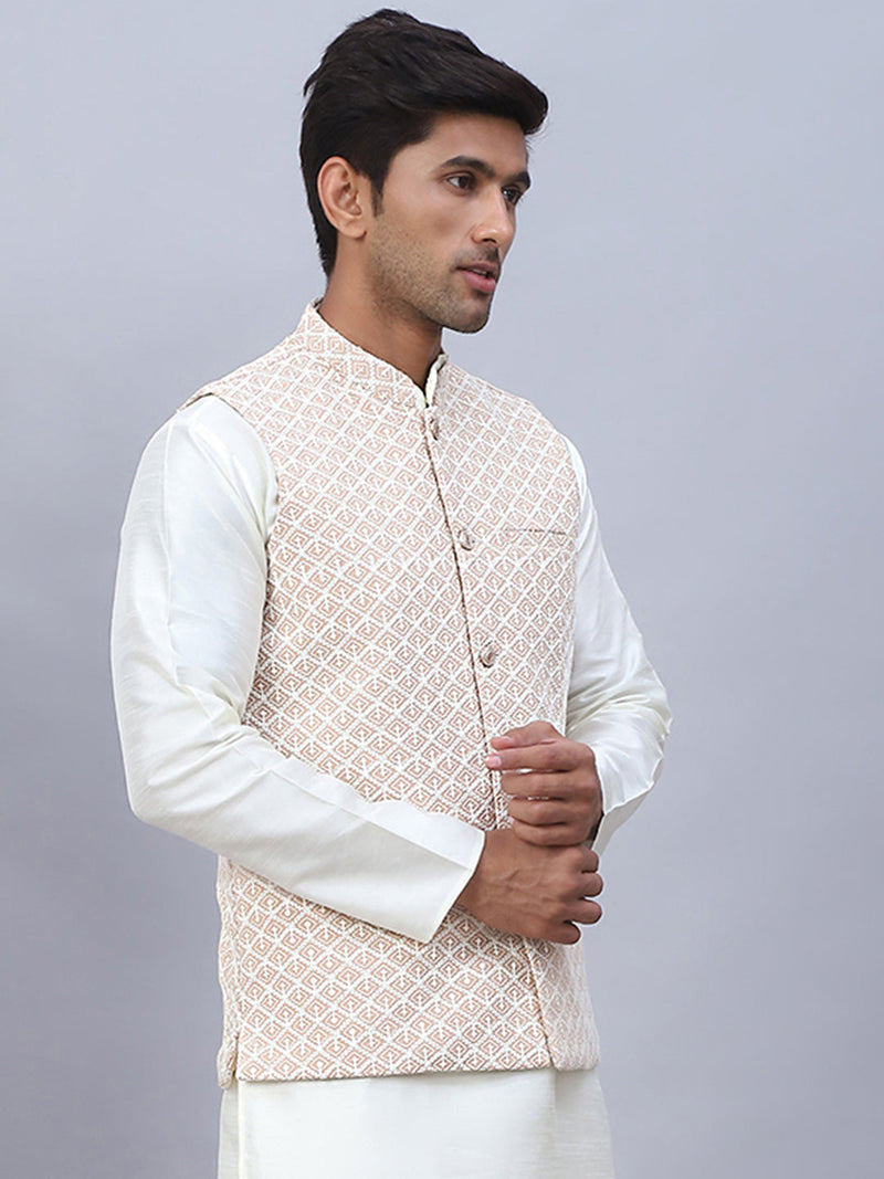 Embroidered Viscose Rayon Nehru Jacket