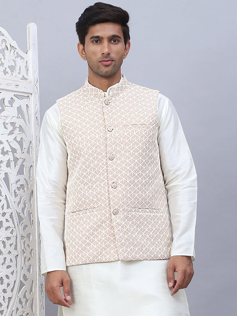 Embroidered Viscose Rayon Nehru Jacket