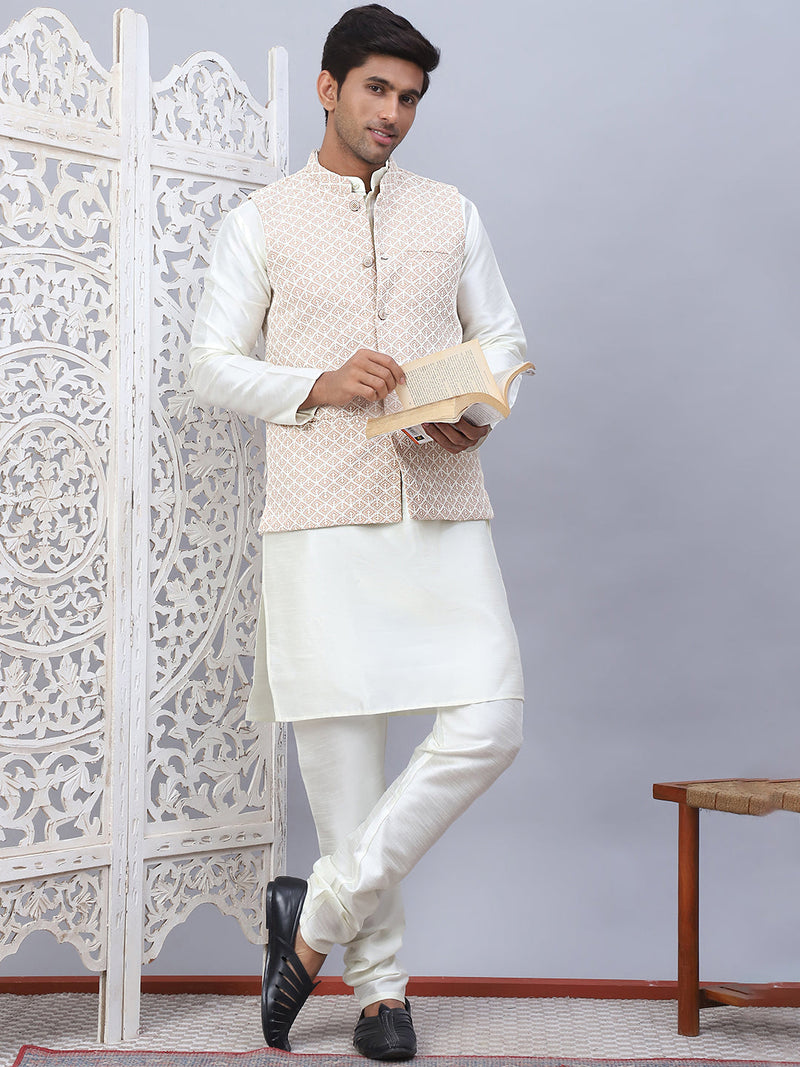 Embroidered Viscose Rayon Nehru Jacket