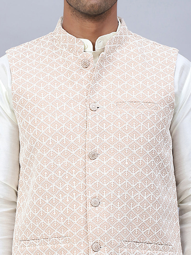 Embroidered Viscose Rayon Nehru Jacket