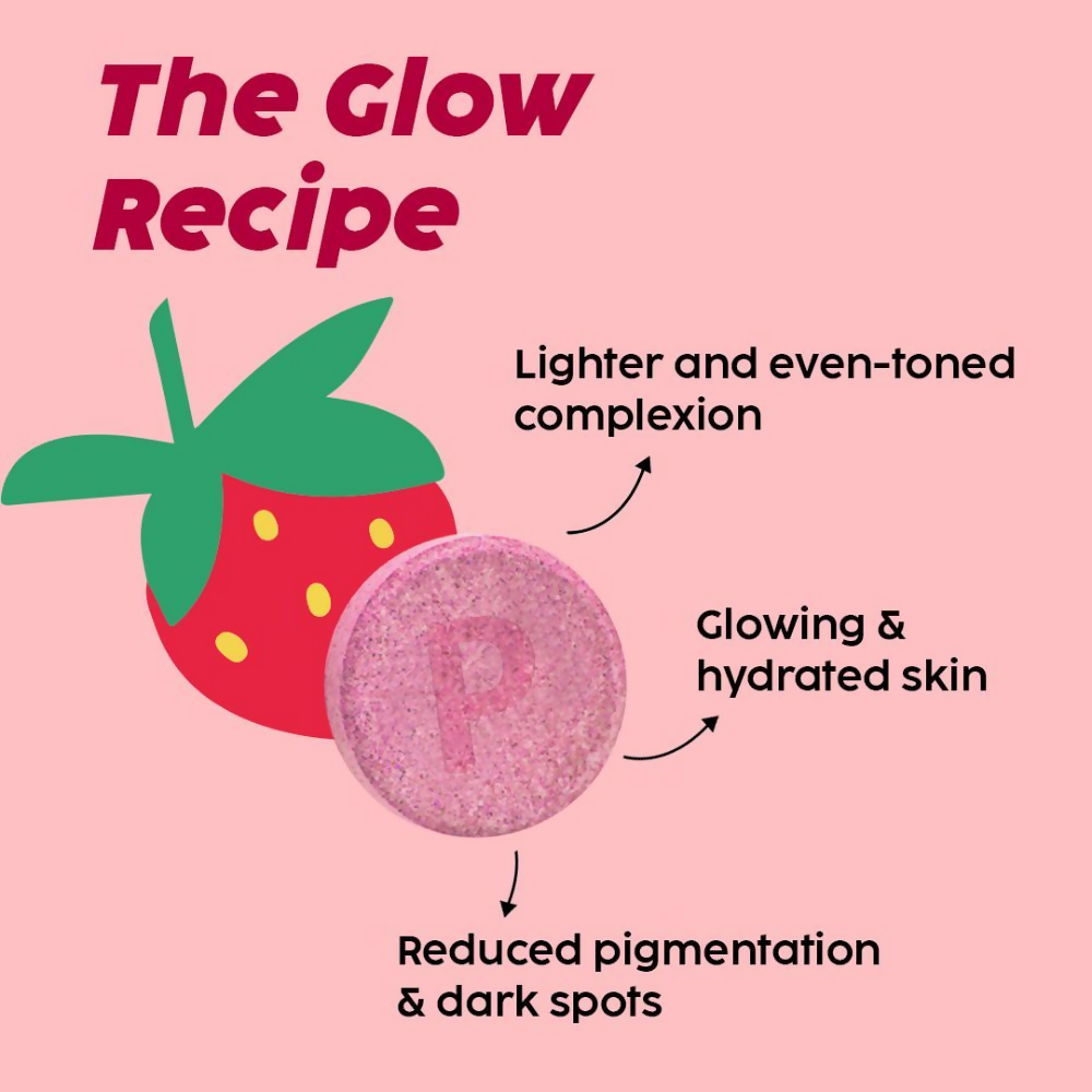 PLIX The Plant Fix Glutathione Skin Glow 15 Effervescent Tablets And Guava Serum