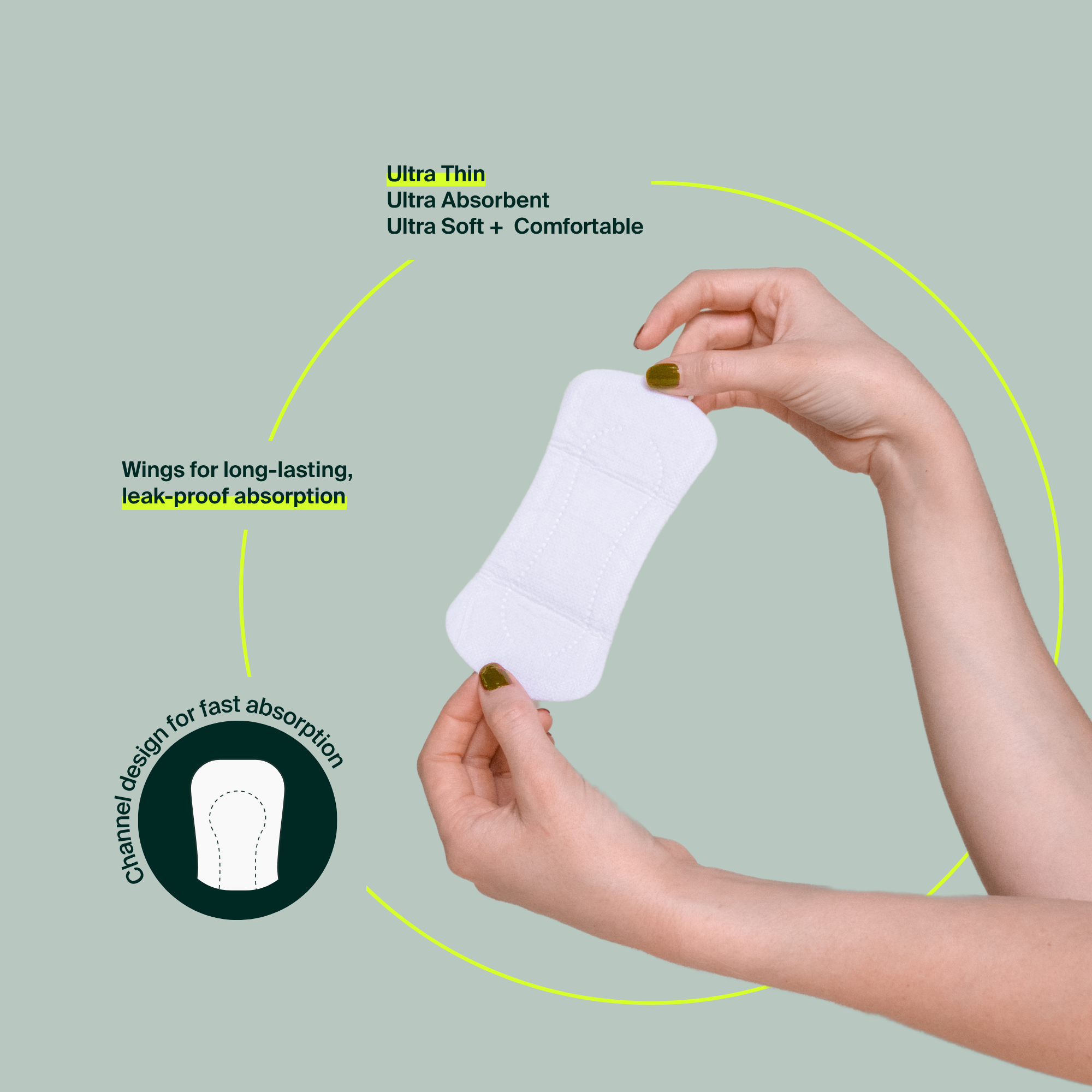 Bulk (80) - 100% Organic Cotton Pantyliners - Resealable Bag