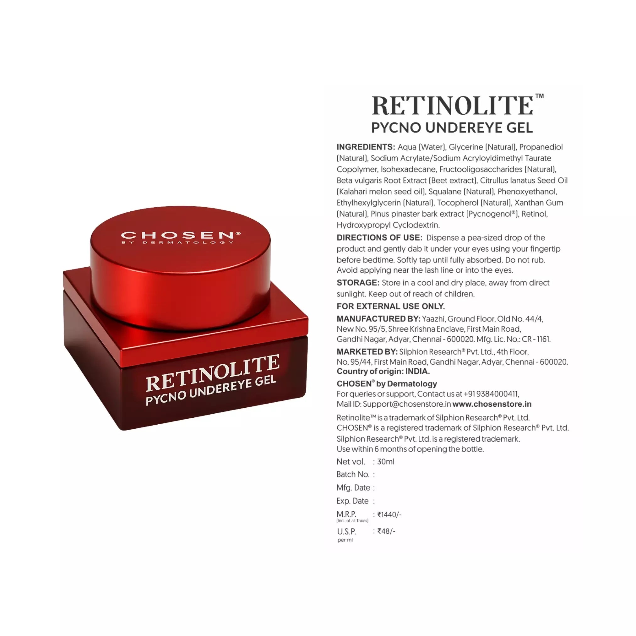 Chosen Retinolite Pycno Under Eye Gel