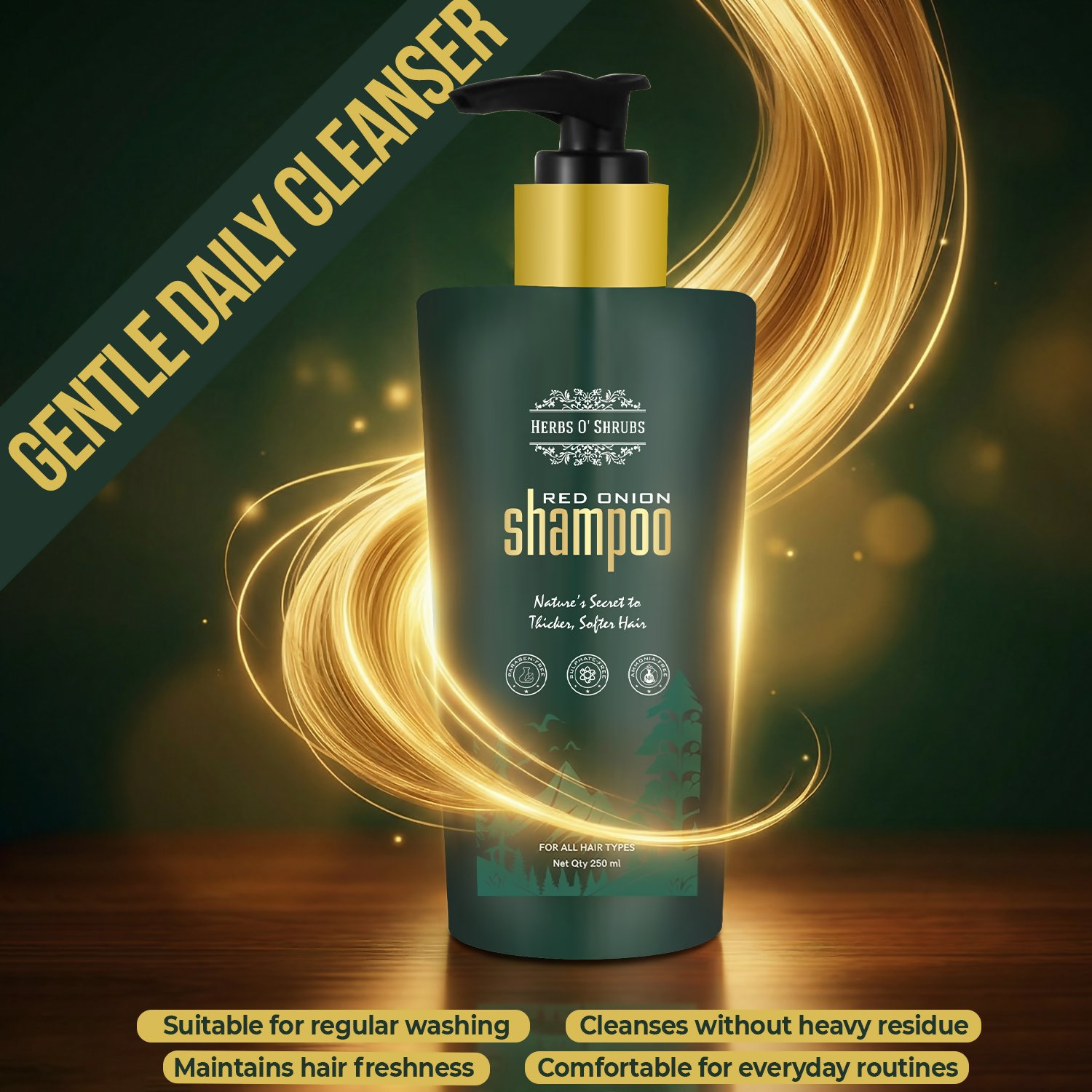HerbsO’Shrubs Onion Strength & Shine Shampoo