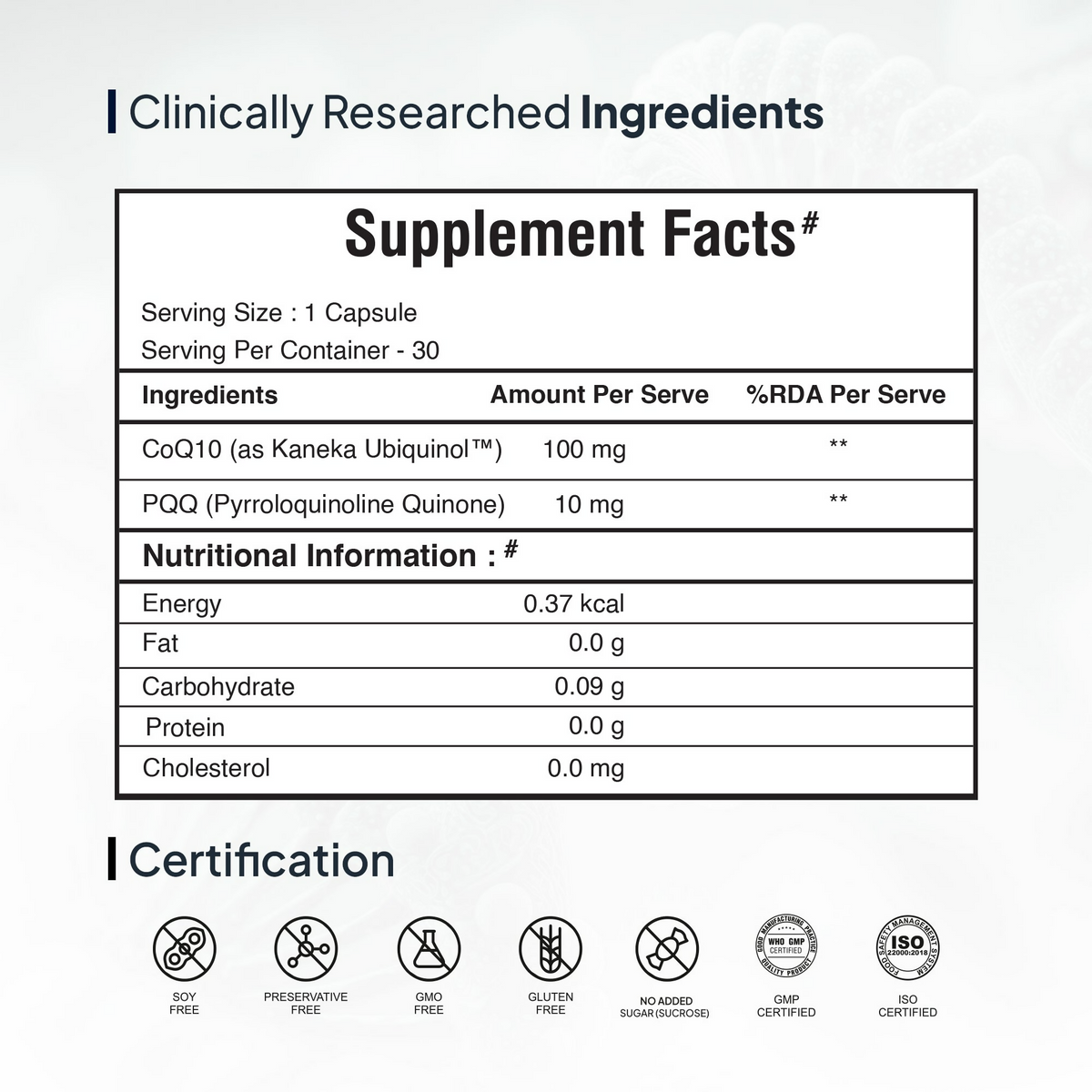 Miduty by Palak Notes Active CoQ10 + PQQ Capsules