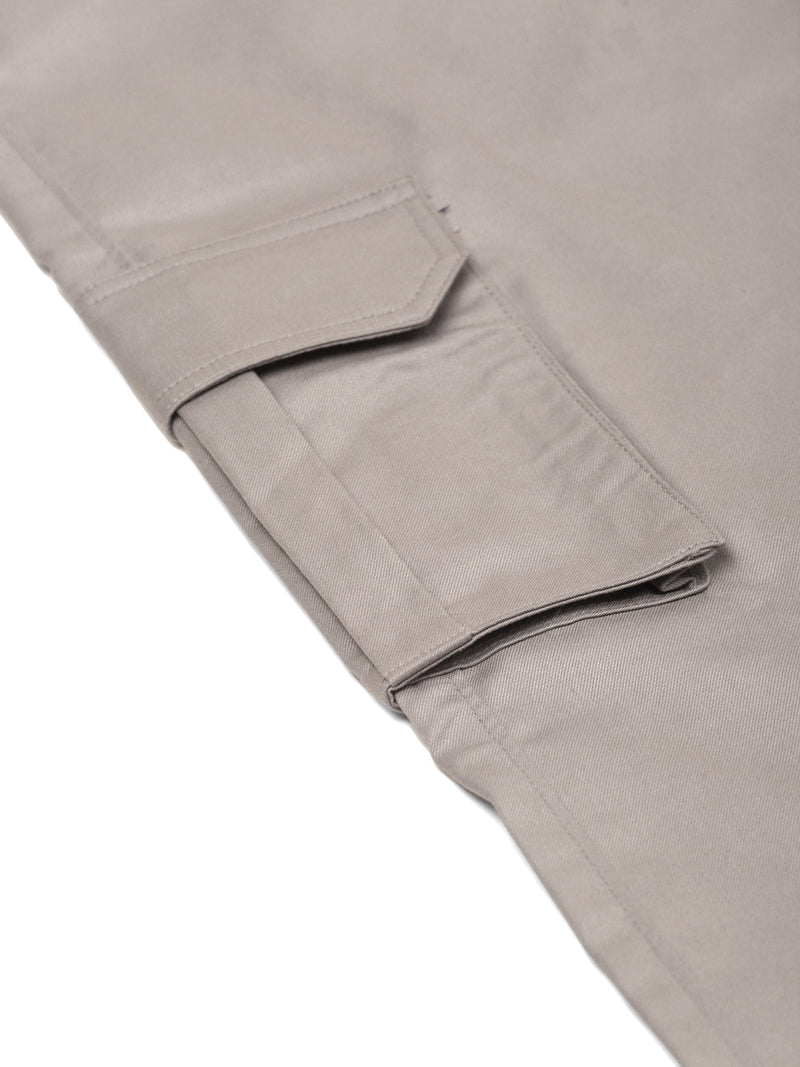 Indian Needle Men's Casual Cotton Solid Cargo Pants