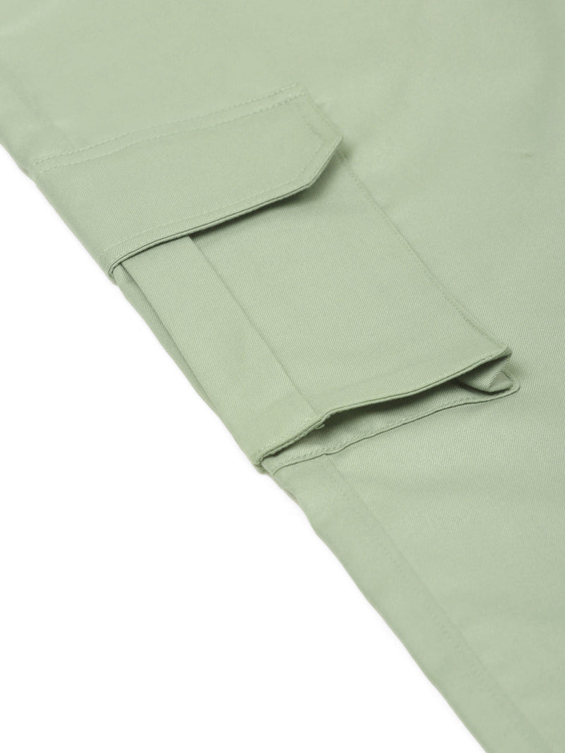 Indian Needle Men's Casual Cotton Solid Cargo Pants