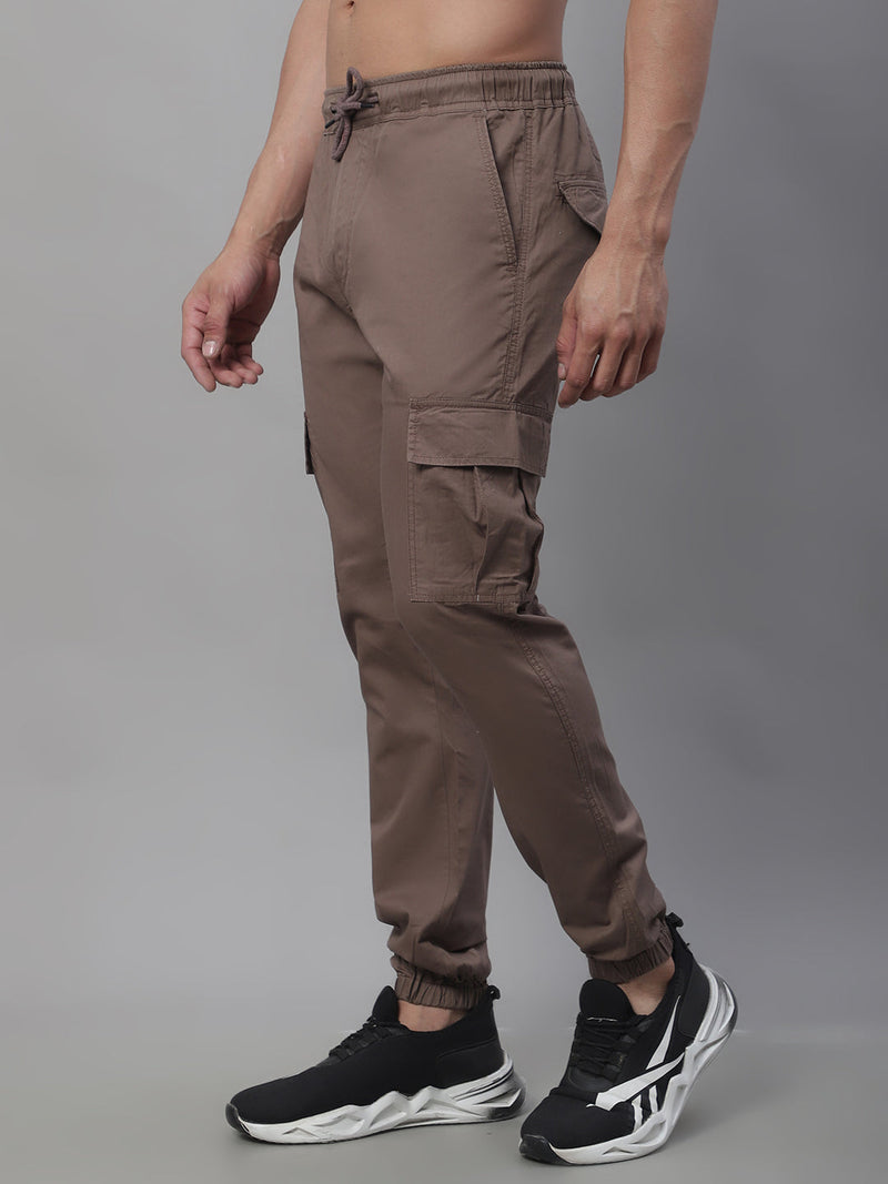 Jainish Men's Casual Cotton Solid Cargo Pants