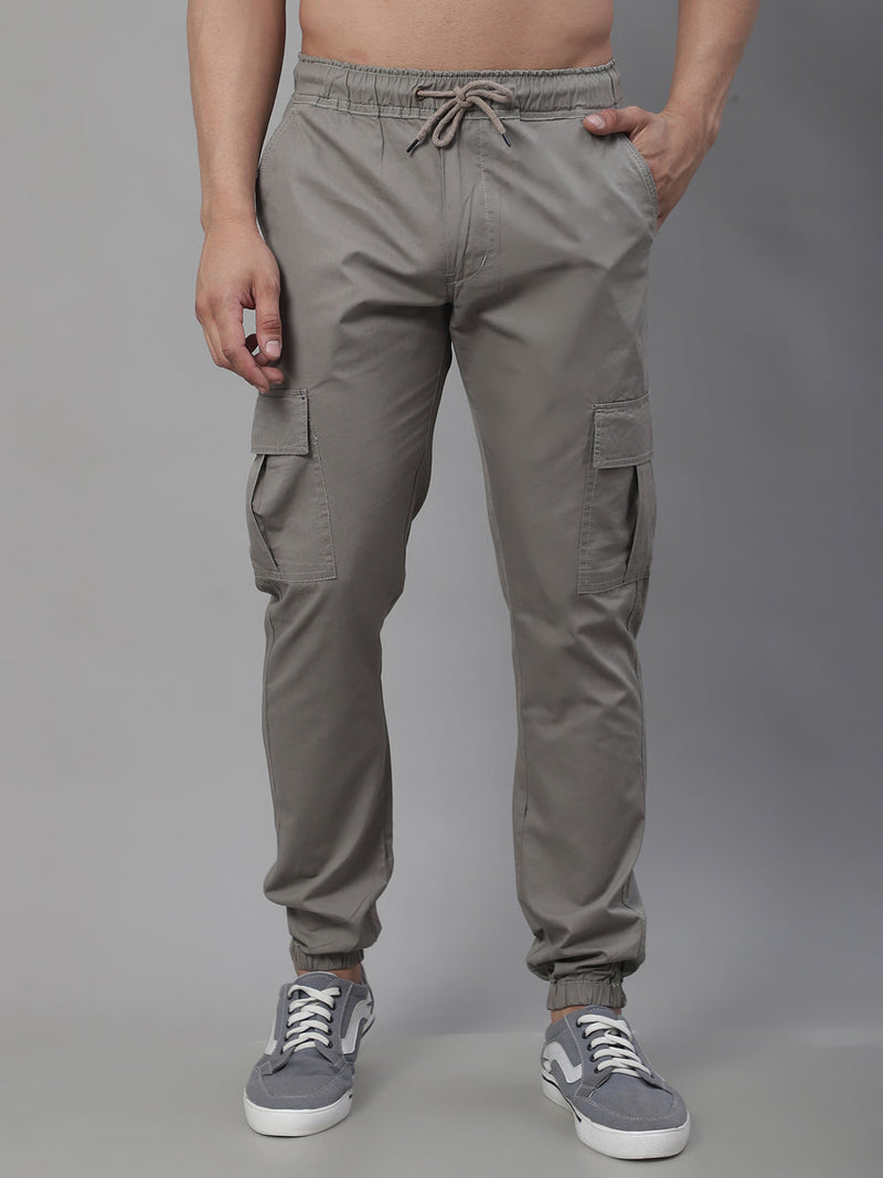 Jainish Men's Casual Cotton Solid Cargo Pants