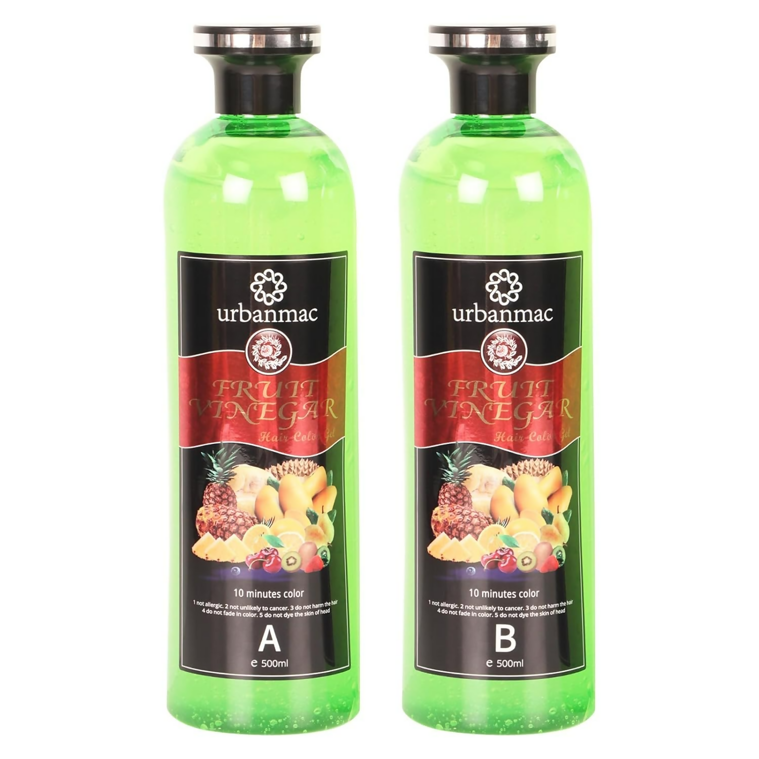 Urbanmac Fruit Vinegar Gel Hair Color Natural Hair Color Dye For Black