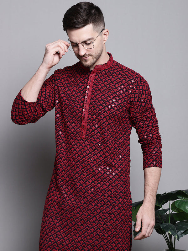 Sequin Embroidered Pure Cotton Kurtas