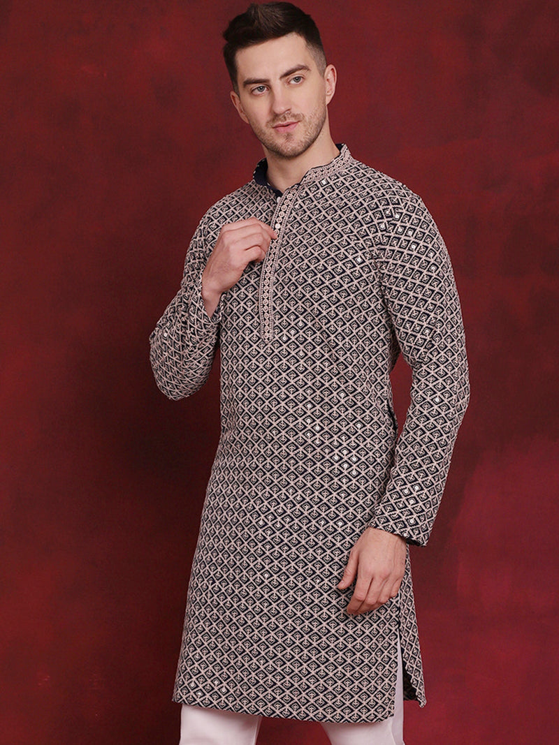 Sequin Embroidered Pure Cotton Kurtas