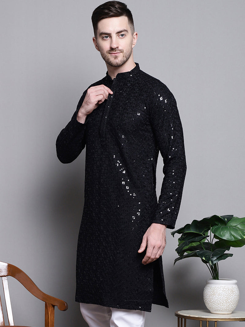 Sequin Embroidered Pure Cotton Kurtas